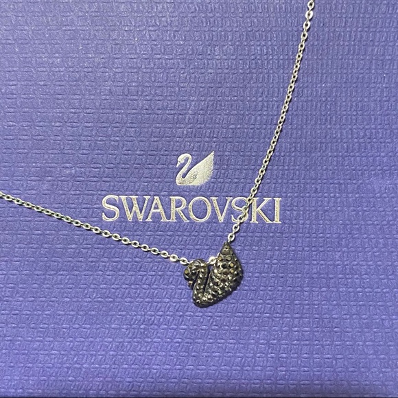Swarovski Iconic Black Swan Necklace - Picture 8 of 9